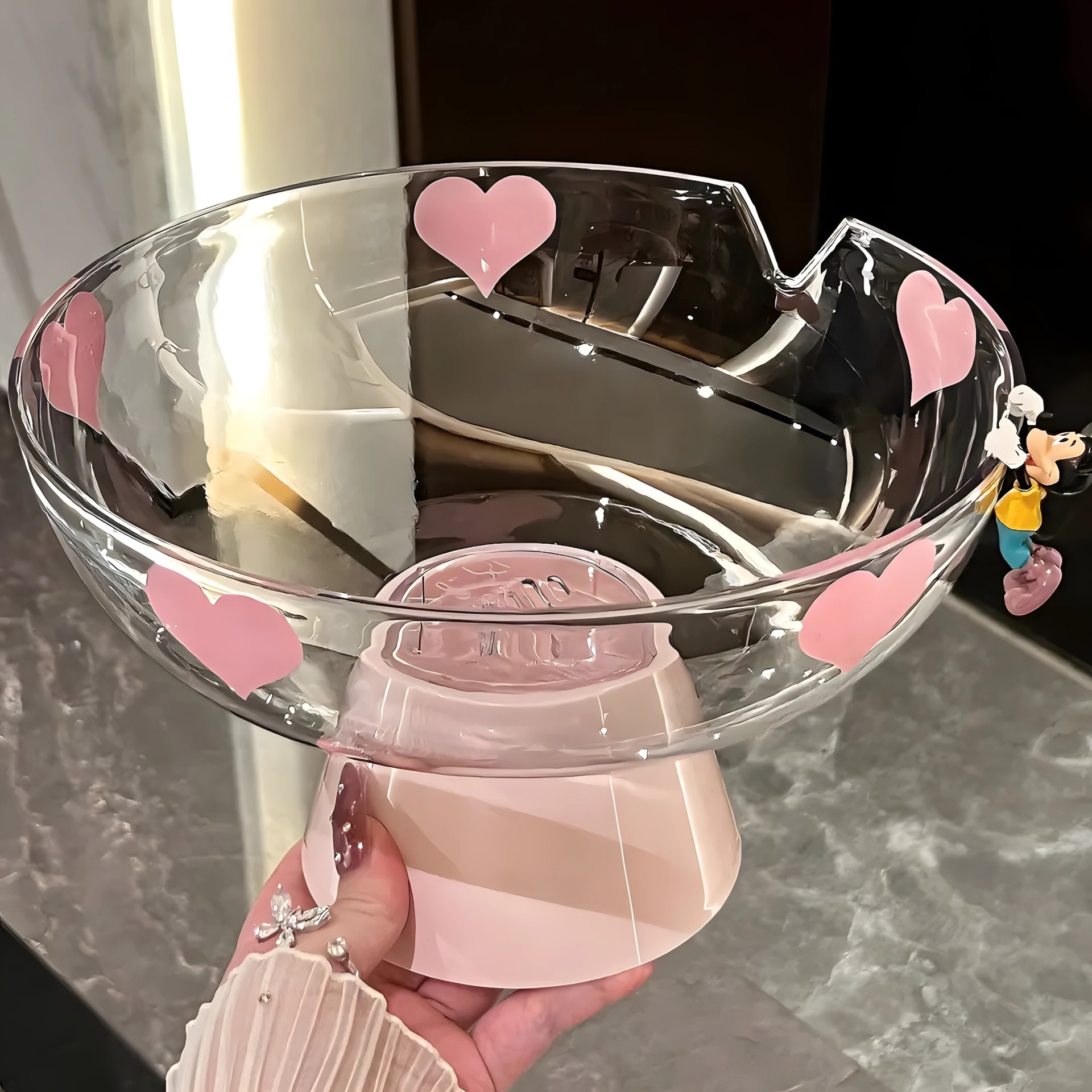 果盘轻奢风高档摆放零食盘创意高颜值水果盘客厅茶几家用